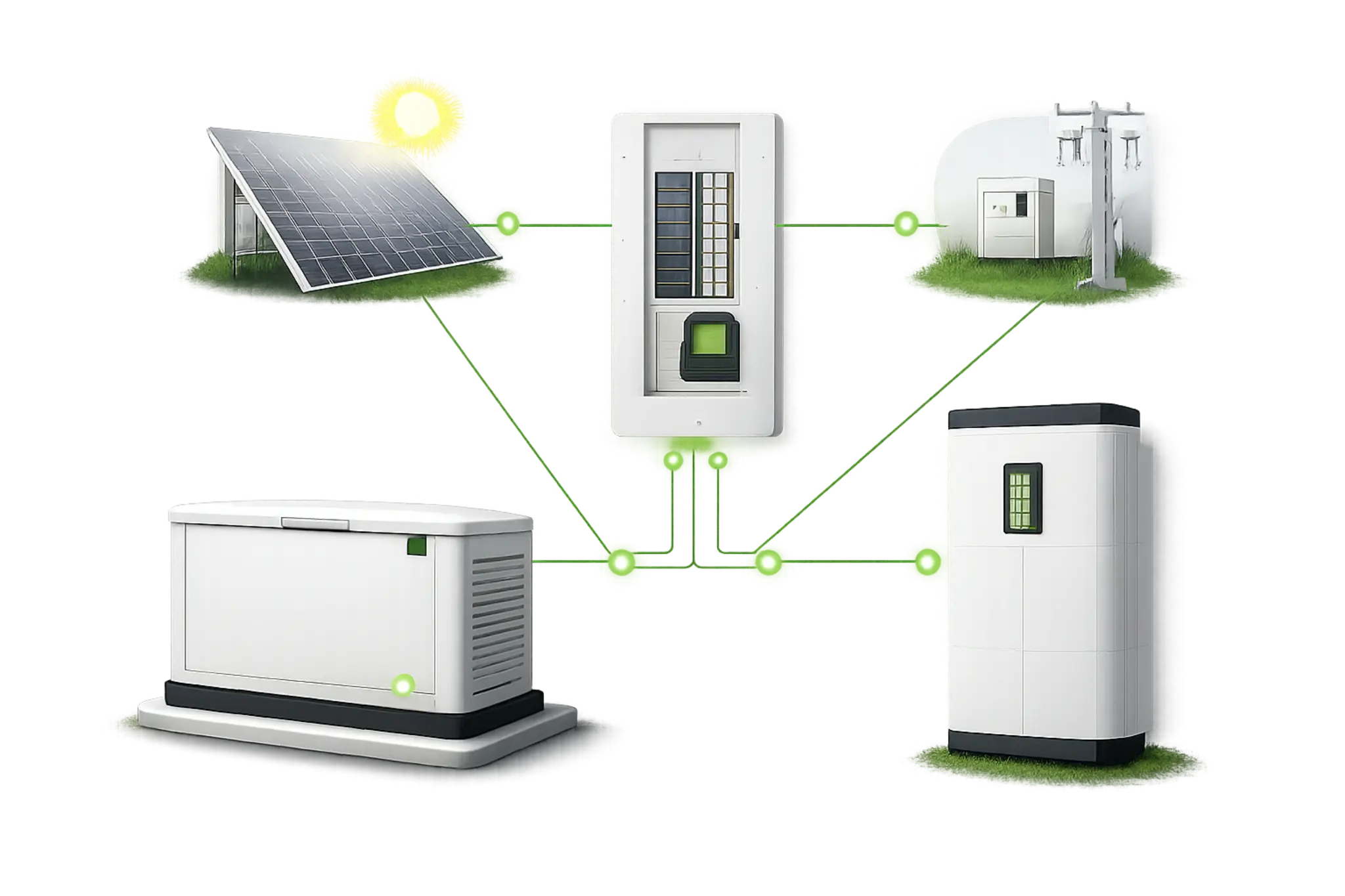 Backup power designer illustration